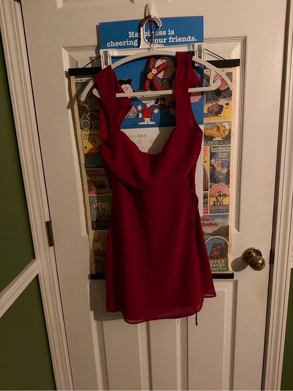 Beginning Boutique Sleeveless Draped Red Mini Dress